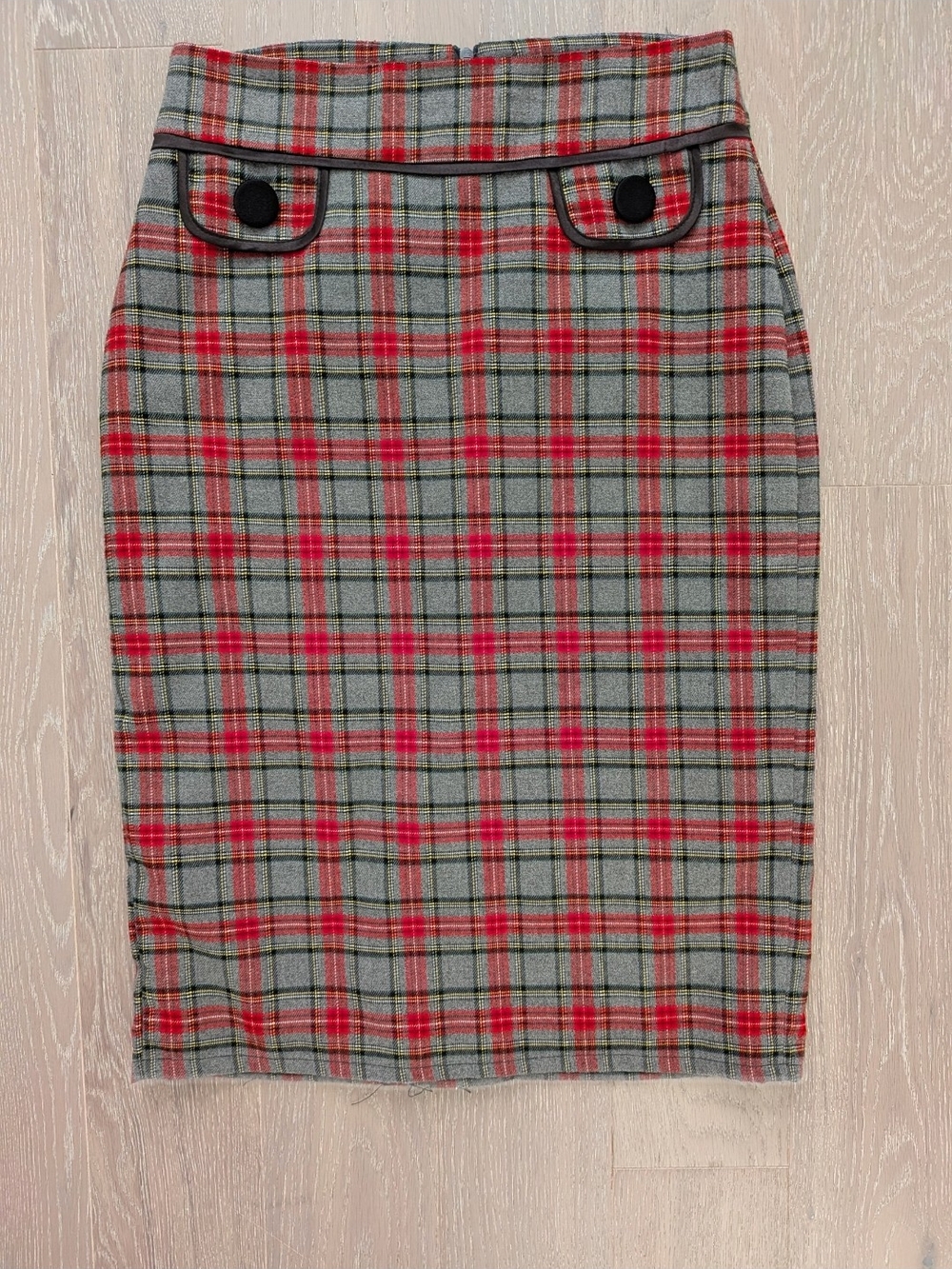 Plaid Pencil Skirt